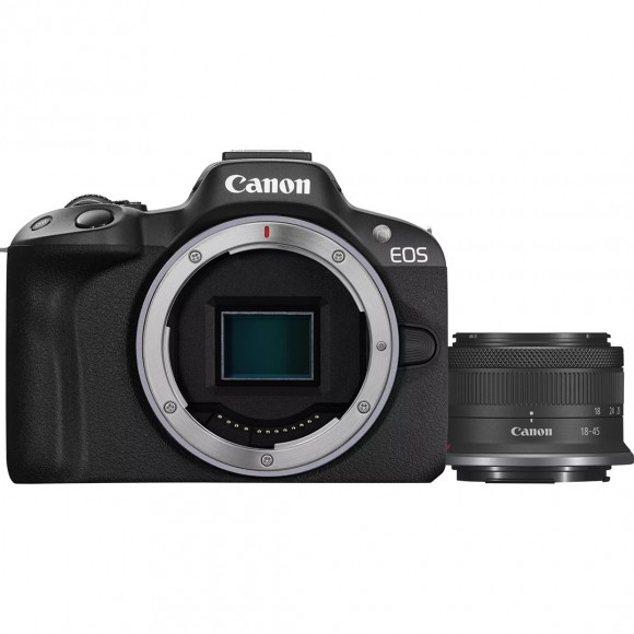 Canon R50 with RF-S 18-45mm F4.5-6.3 IS STM Lens